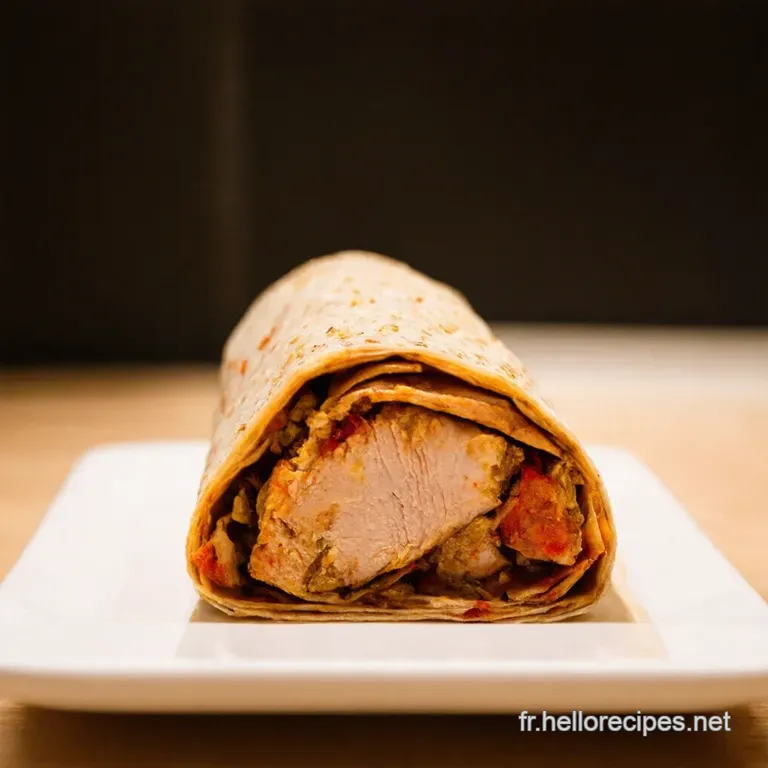 Wrap De Poulet Au Sumac Un D&eacute;lice M&eacute;diterran&eacute;en presentation