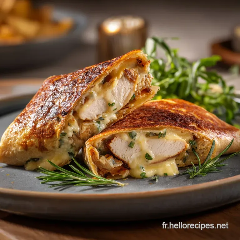 Le CroqueWrap Poulet Crémé à lAil Confite et Comté Fondant