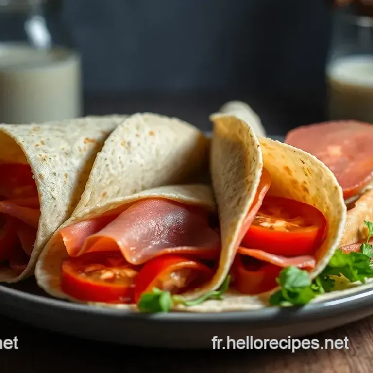 Wraps Jambon Fromage Faciles: Le Déjeuner Vite Fait Bien Fait!